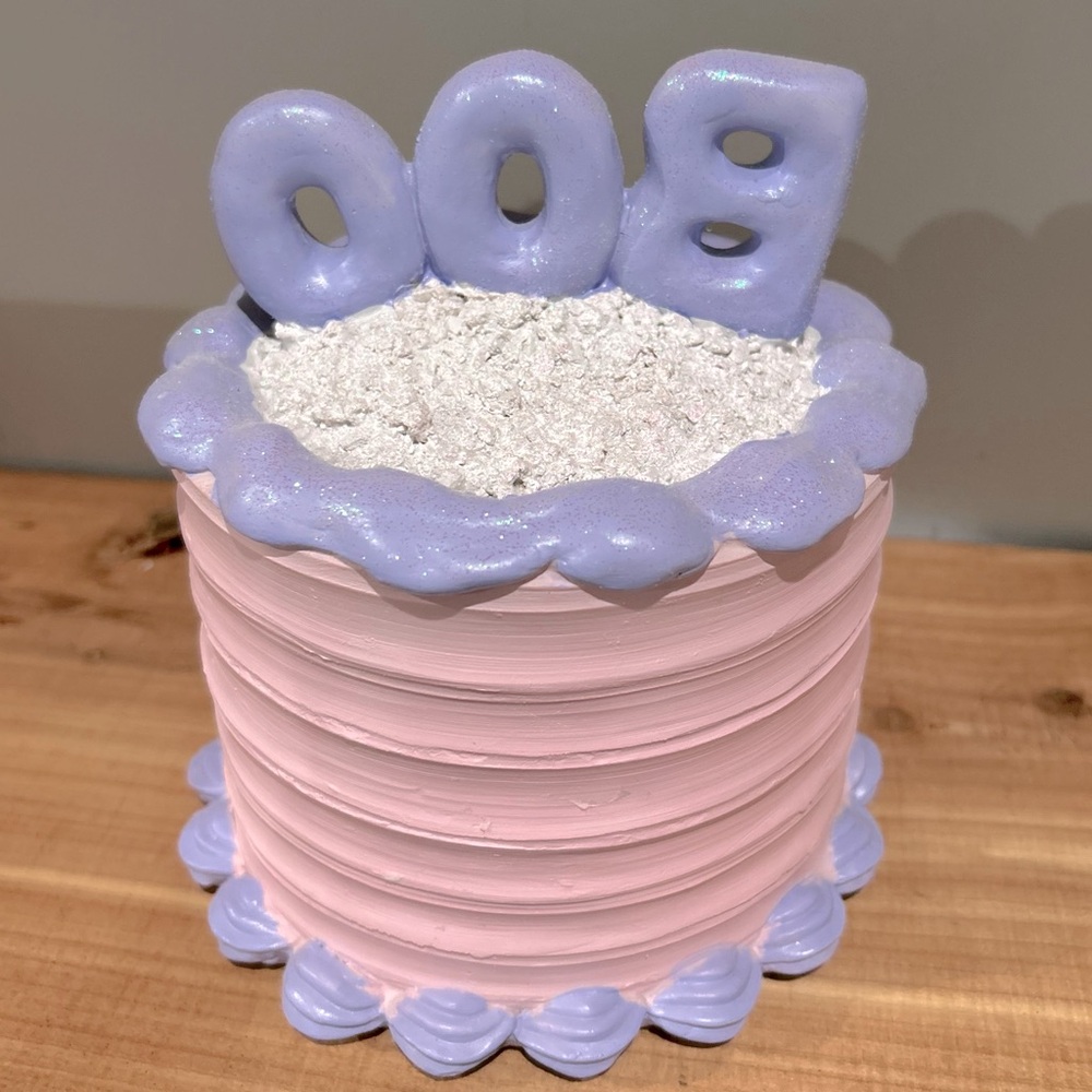 NEW Halloween Pastel Pink & Purple Ghost Cake Decor - Picture 5 of 6